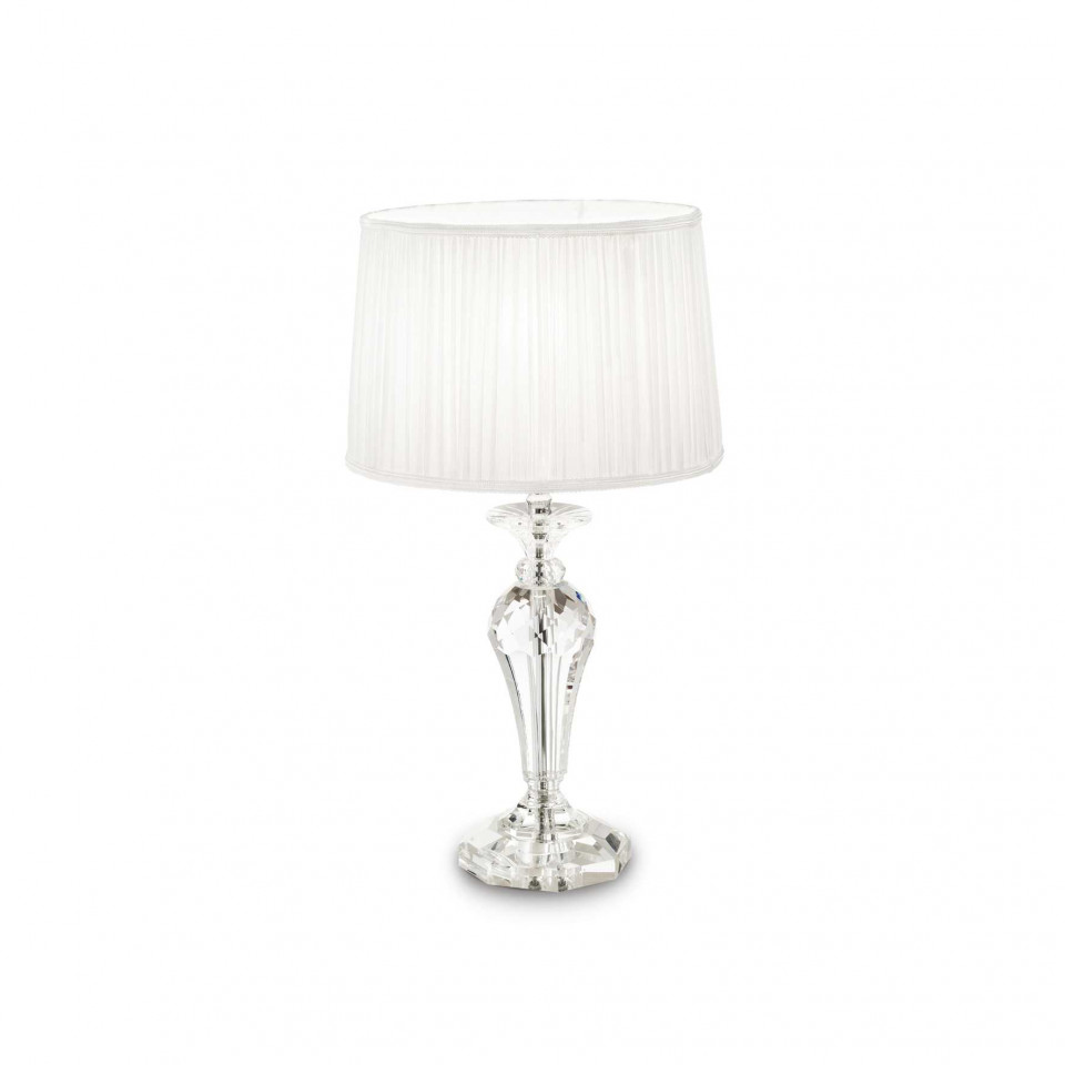 Lampa de birou KATE-2 TL1, sticla, alb, transparent, 1 bec, dulie E27, 122885, Ideal Lux Ideal Lux