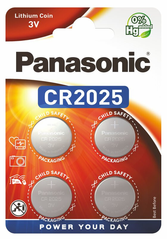 Set 4 baterii CR2025, Panasonic Panasonic imagine noua 2022