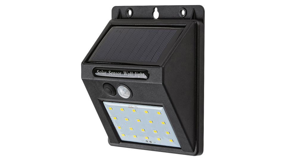 Lampa solara Ostrava, negru, cu senzor de miscare, 100 lm, lumina neutra (4000K), 7880, Rabalux