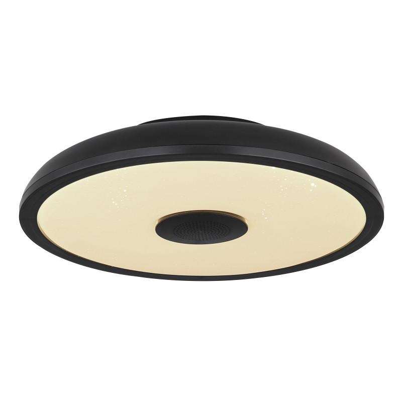 Plafoniera negru opal, cu telecomandă, 800lm, temperatura de culoare ajustabila 2700- 6500K, 41366B, Globo