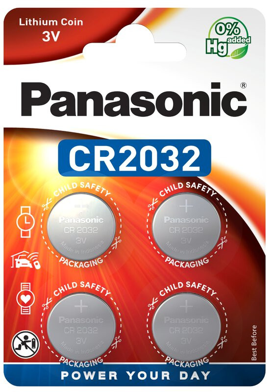 Set 4 baterii CR2032, Panasonic Panasonic imagine noua 2022