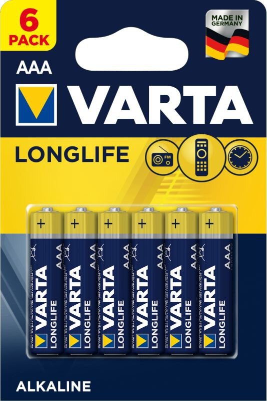 Set 6 baterii R3 AAA Alkaline, Varta Longlife savelectro imagine noua 2022