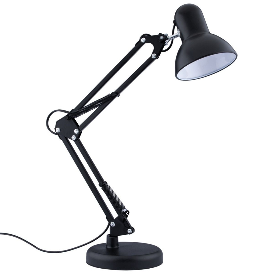 Lampa de birou Lena, corp din metal negru, flexibil, prindere clema sau picior, dulie E27(max60W), MasterLED Masterled imagine noua 2022