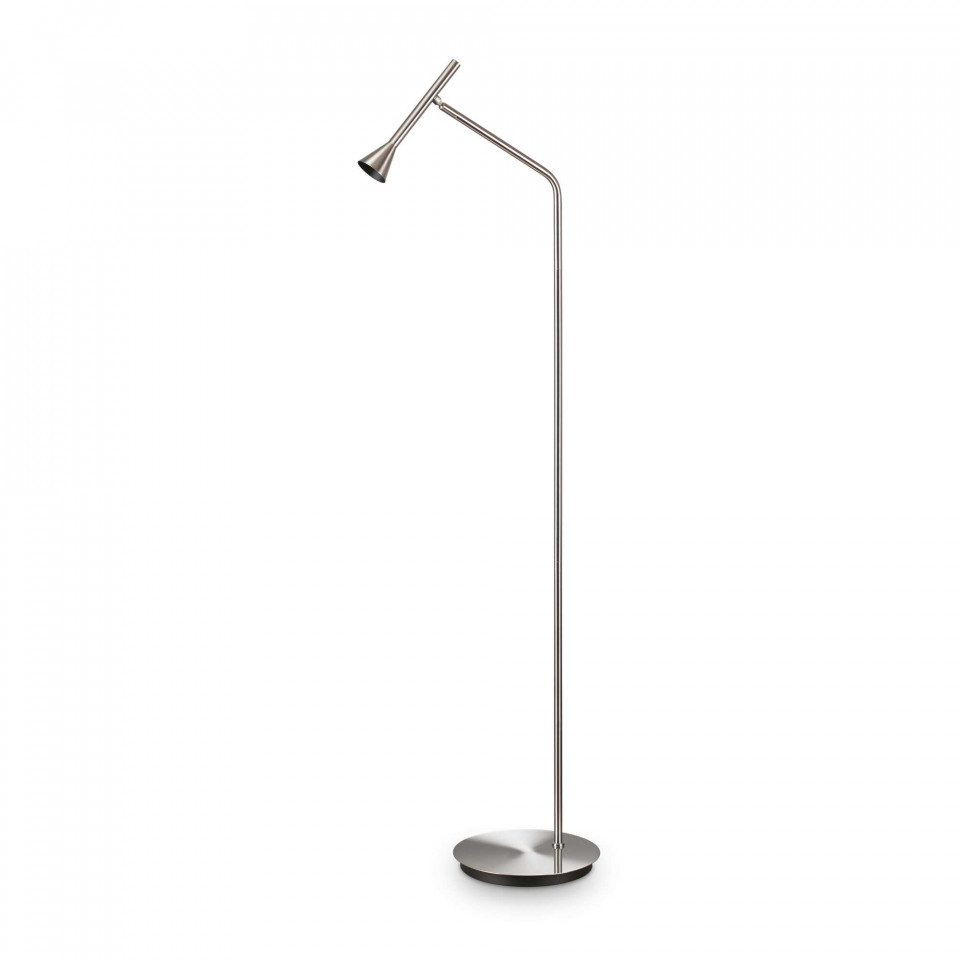 Lampadar LED DIESIS PT, metal, nichel, 7W, 660 lm, lumina calda (3000K), 285337, Ideal Lux