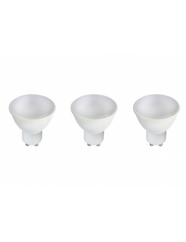 Set 3 becuri led GU10, 7W (40W), lumina calda, 2700K, 560 lm, A+, Optonica