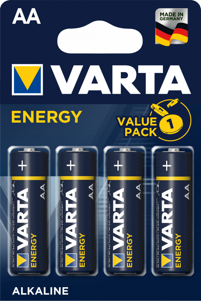 Set 4 baterii R6 AA Alkaline, Varta Energy savelectro imagine noua 2022