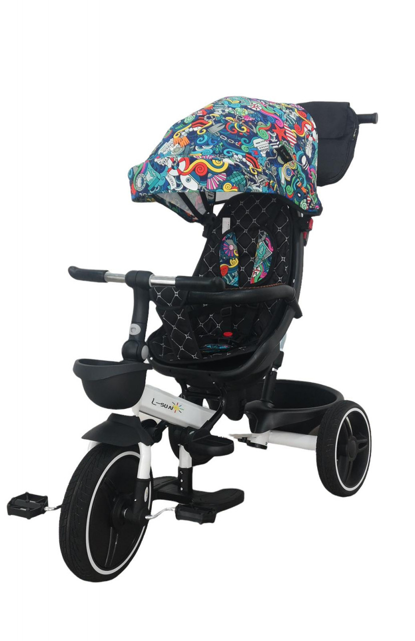 scaun auto bebe cu pozitie de somn Tricicleta pliabila cu scaun reversibil si pozitie de somn, Multicolor, TMR-44-multicolor