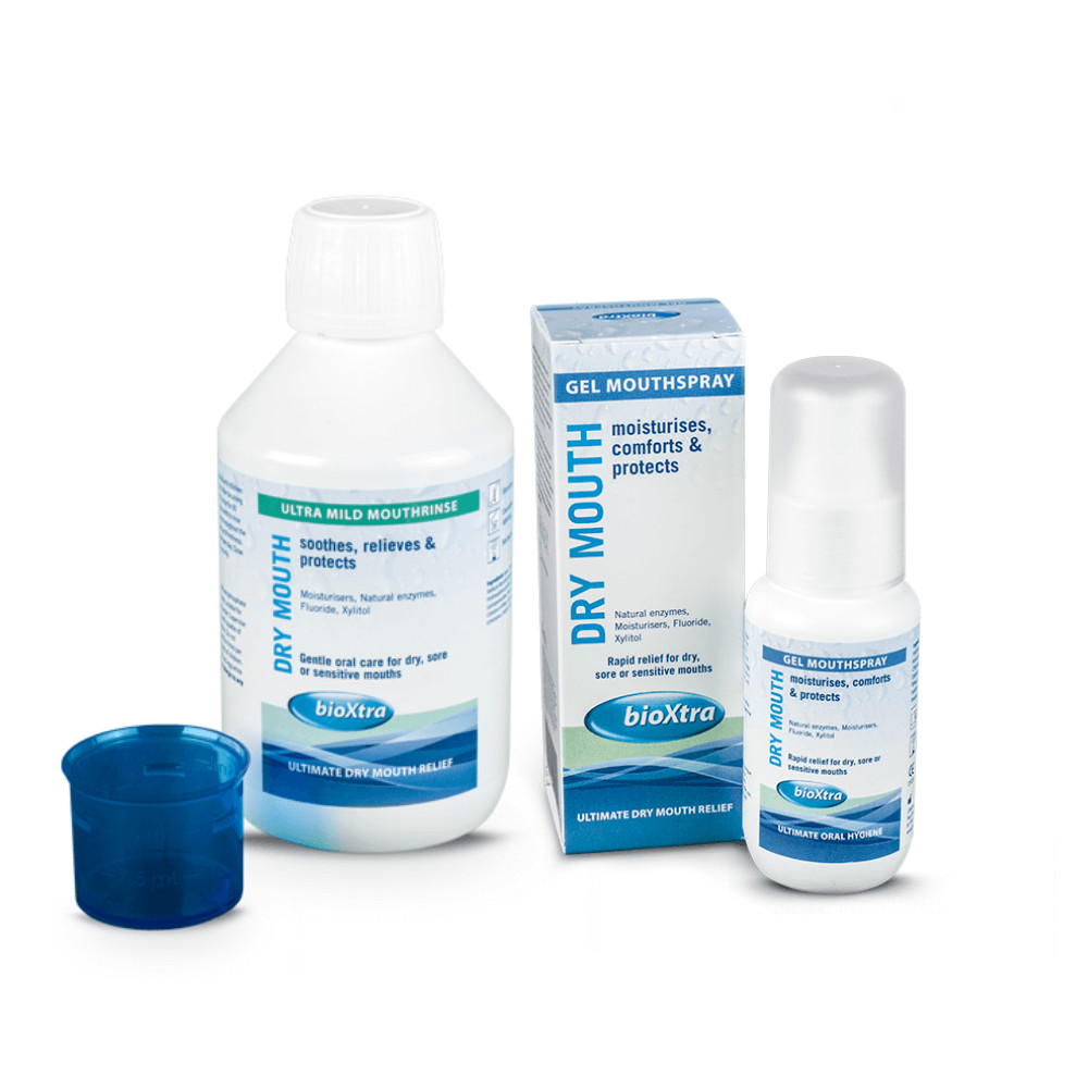 Pachet promo Xerostomie- bioXtra Apa de gura si Spray oral tip gel