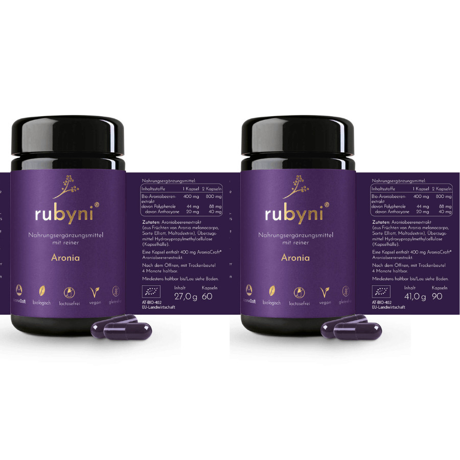 Pachet promo - rubyni® Aronia, 90+60 capsule, BerryPharma