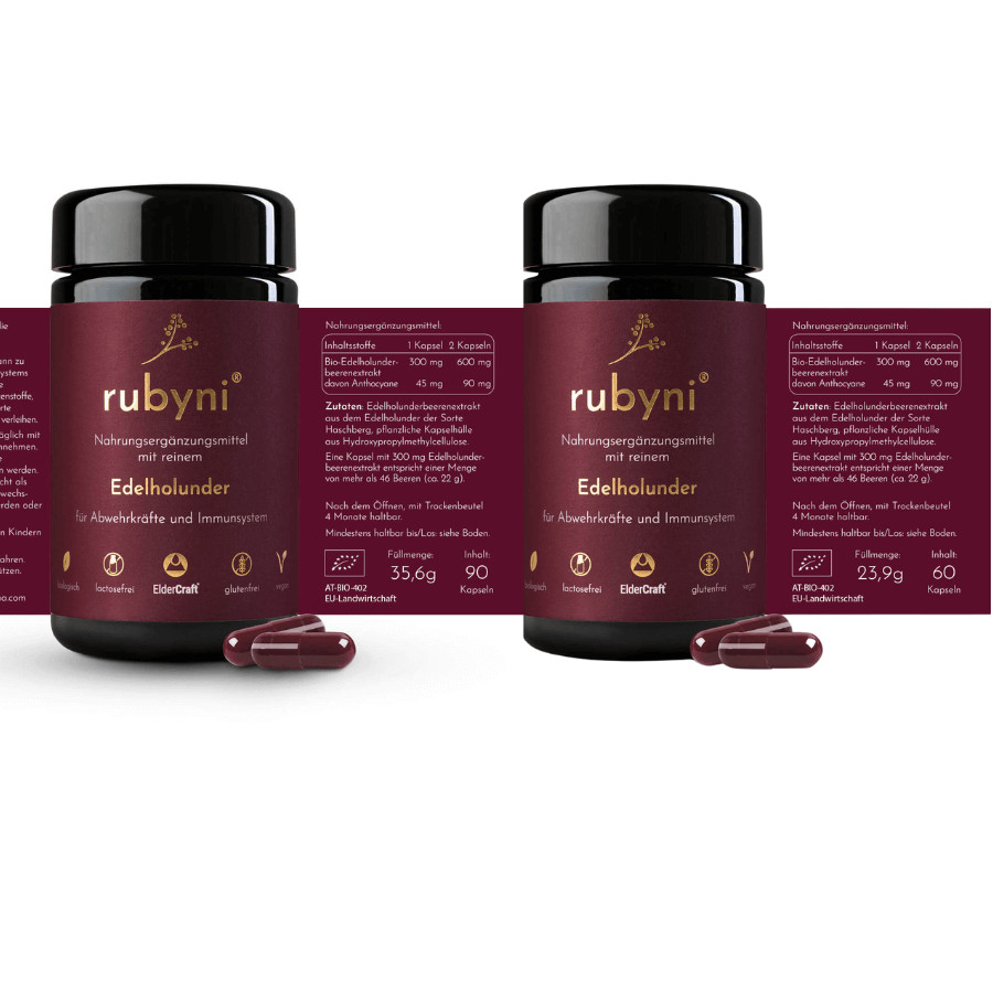 Pachet promo - rubyni® Elderberry, 90+60 capsule, BerryPharma