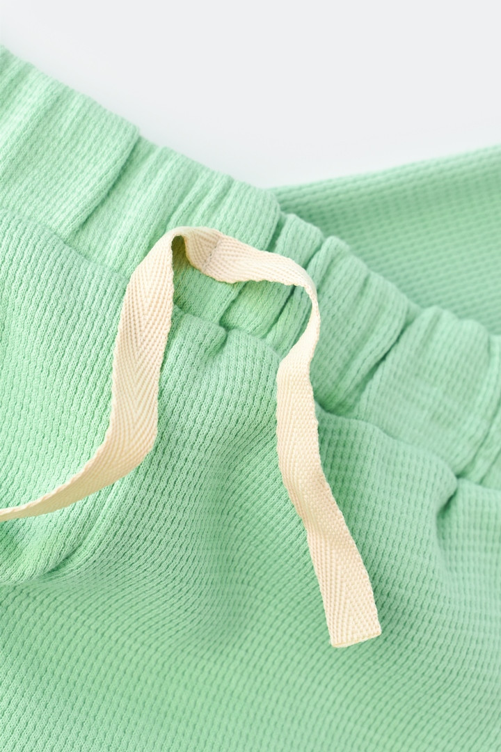 Set tricou cu pantaloni scurti - 100% bumbac organic - Mint, BabyCosy