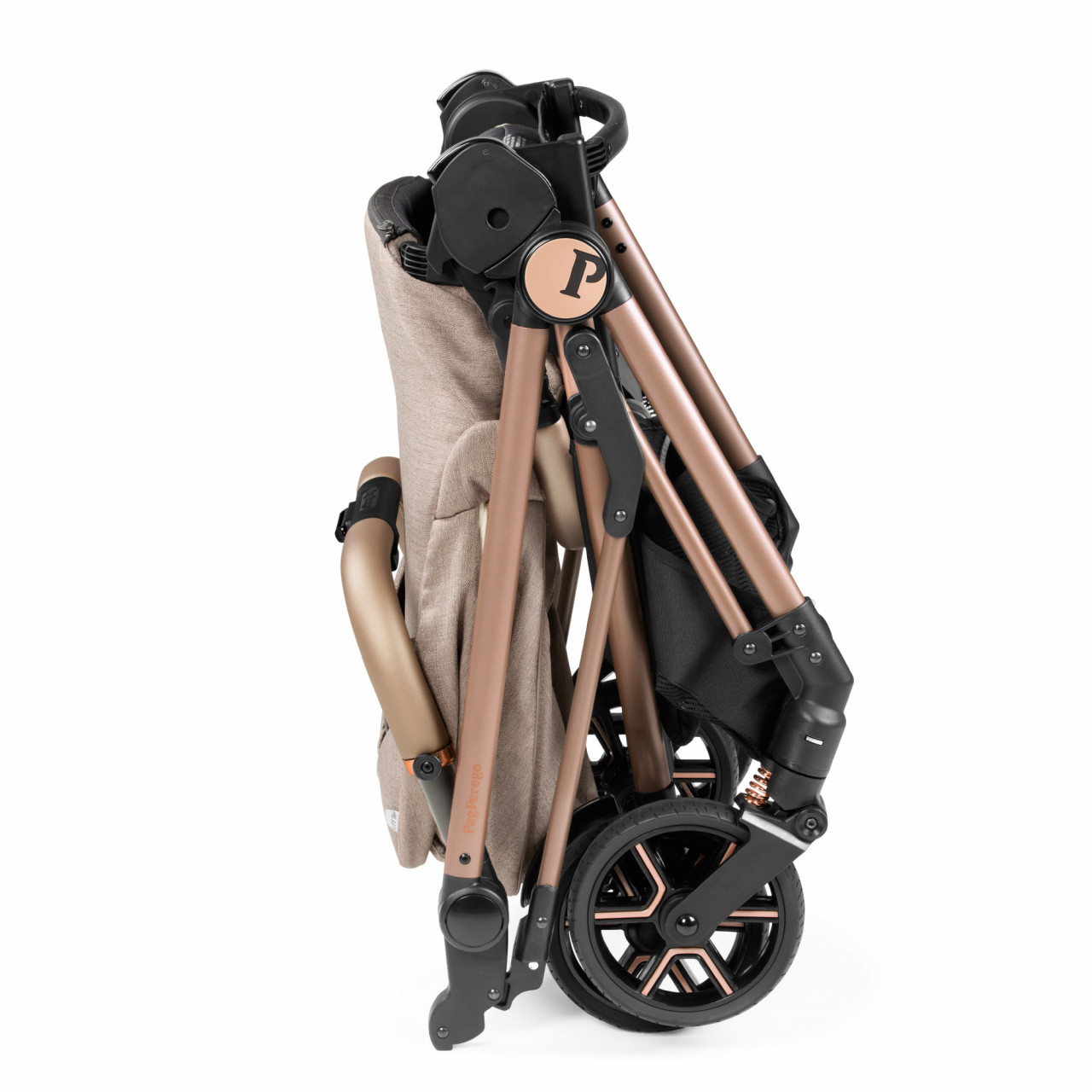 Carucior 3 in 1 Peg Perego Vivace, Lounge, 0 - 22 kg, Mon Amour, Bej / Roz