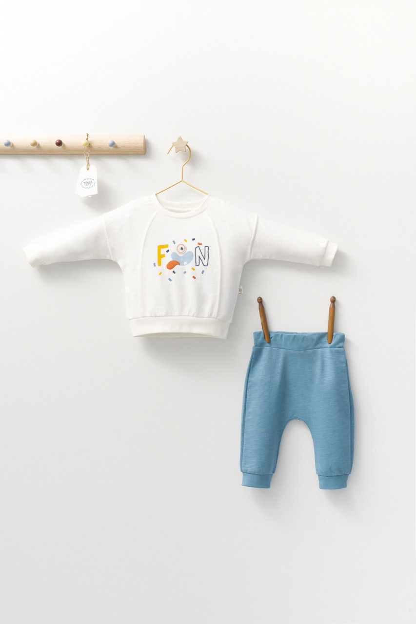 Set 2 Piese Dama Elegant 57 Set 2 piese cu bluzita si pantalonasi de trening Monster, Tongs baby