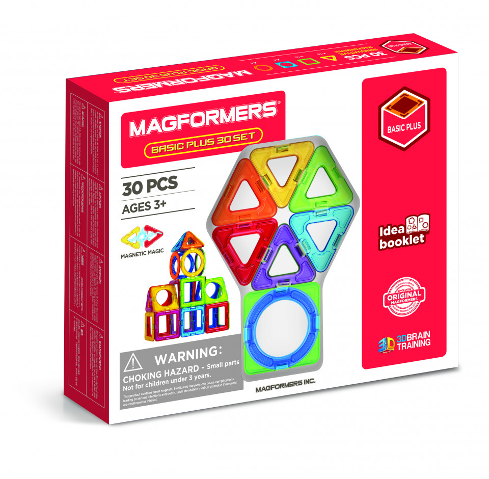 Set magnetic de construit- Magformers Basic Plus 30 set