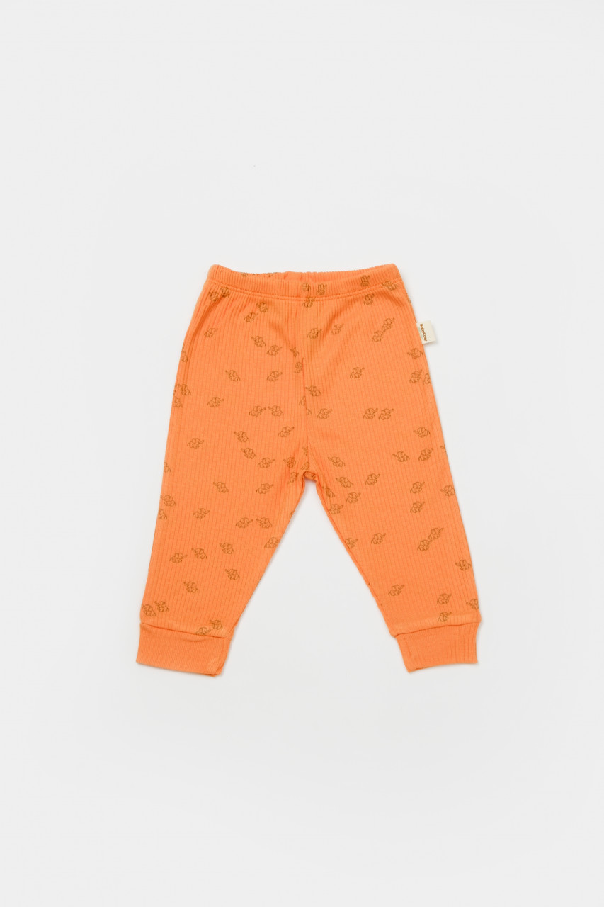 Set 2 pantalonasi Printed, BabyCosy, 50% modal+50% bumbac, Stone/Apricot