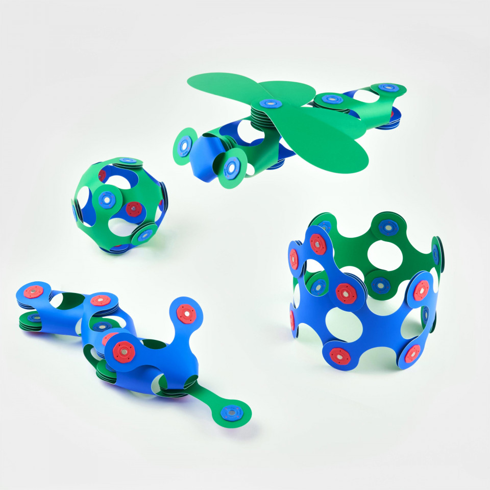 Set Clixo de construit cu magnet, Itsy pack Blue-Green 30
