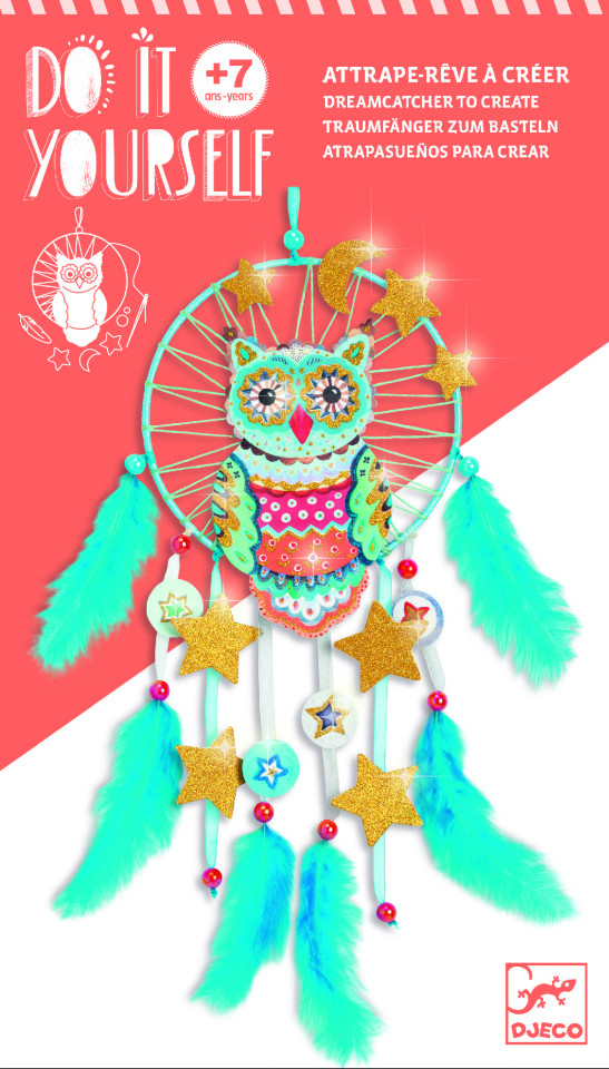 Set DIY Djeco, Dreamcatcher cu sclipici