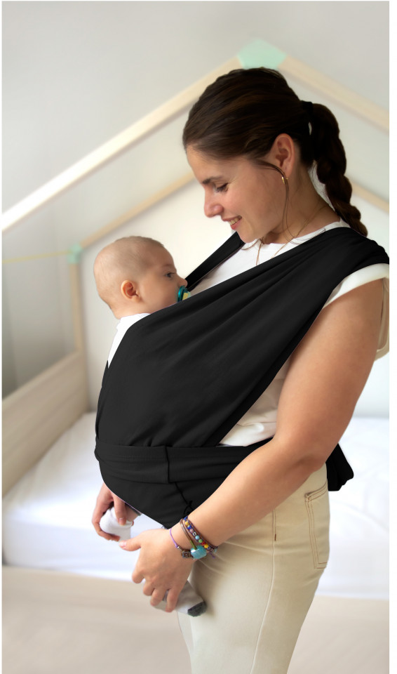 Sistem de purtare wrap elastic pentru bebelusi BabyJem