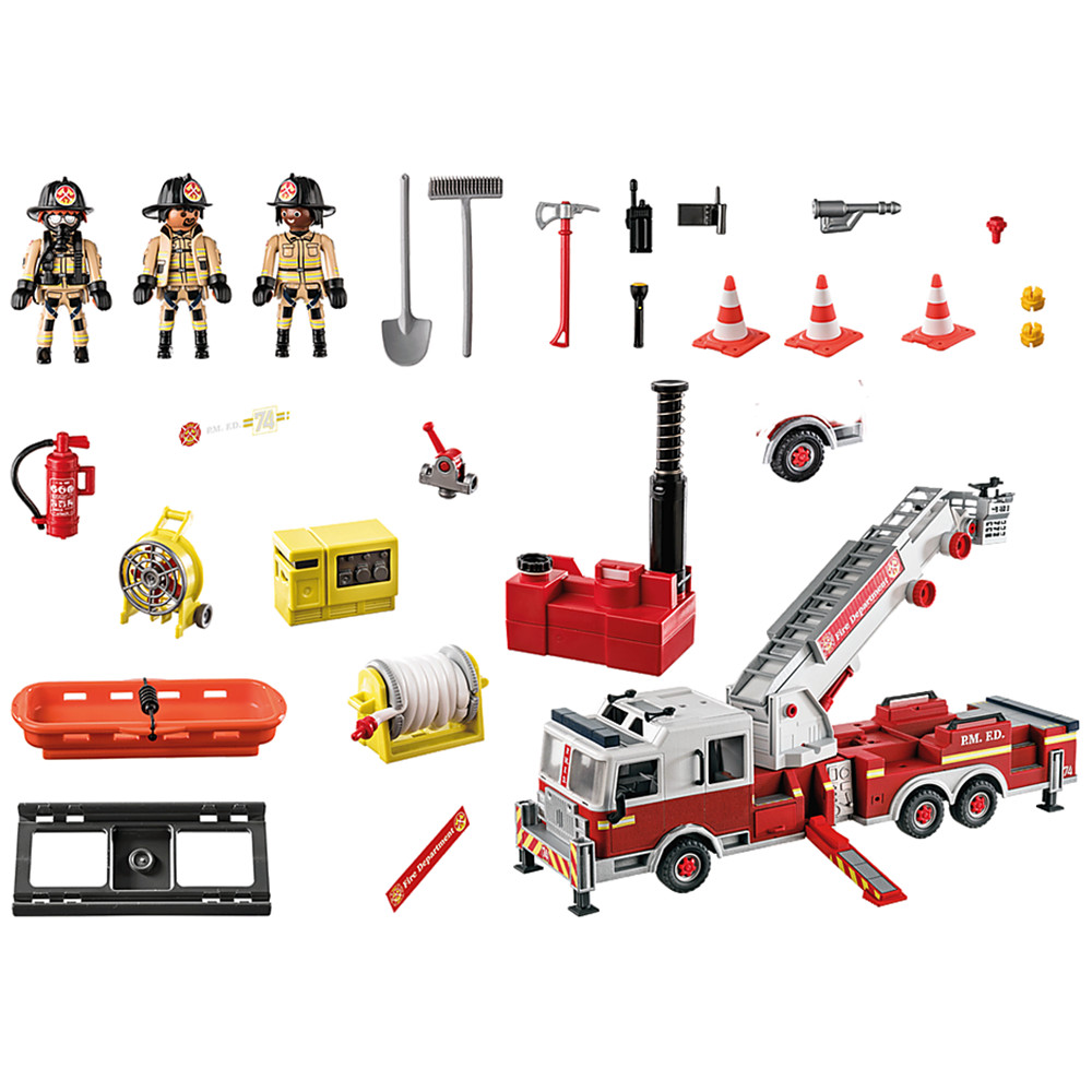 Playmobil – Masina De Pompieri Cu Scara Turn Jucarii copii