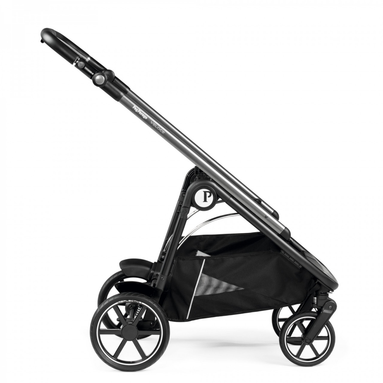 Carucior 3 in 1 Peg Perego Veloce, Lounge, 0 - 22 kg, City Grey, Gri / Alb