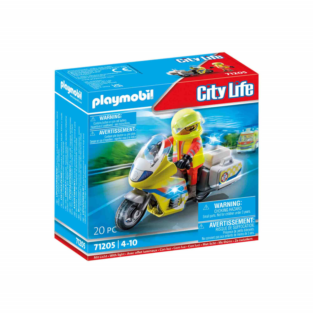 Playmobil – Motocicleta Galbena Cu Lumini Jucarii copii