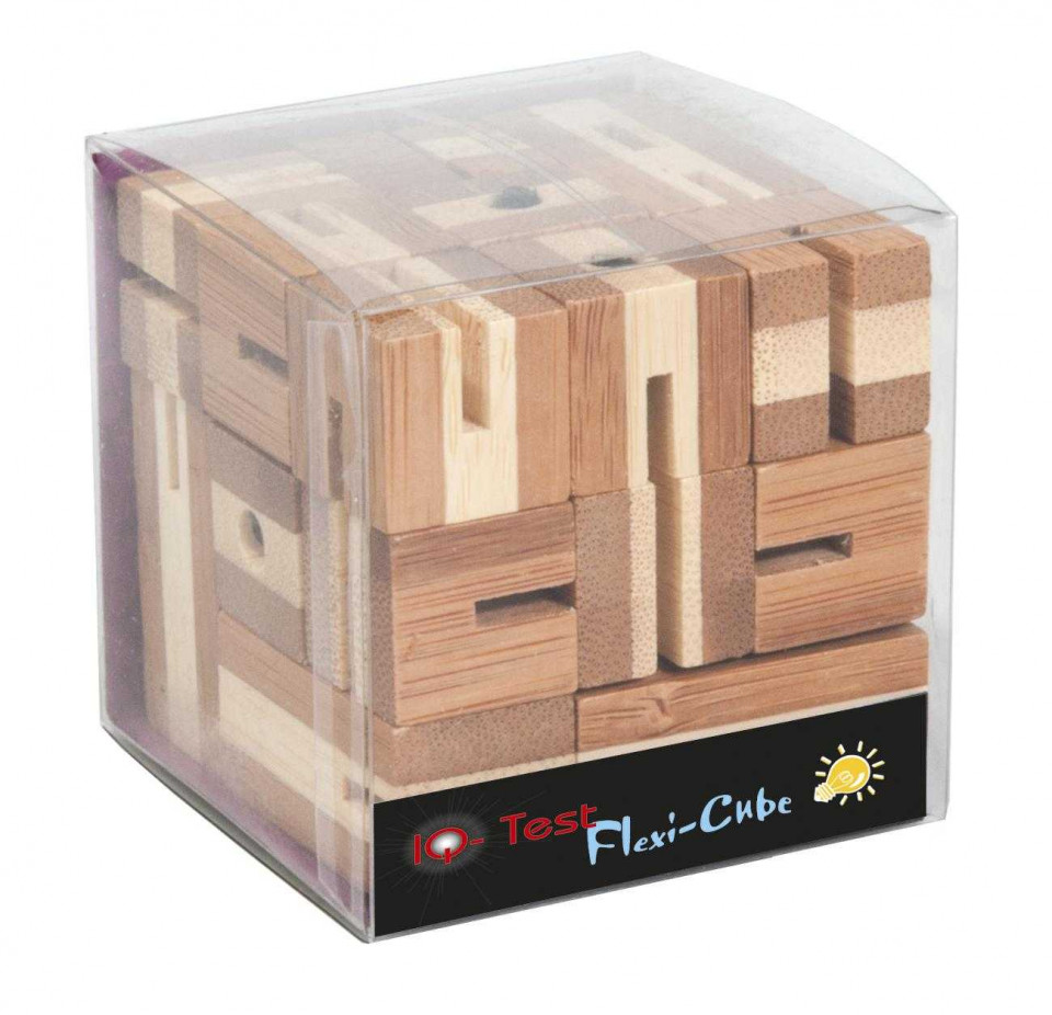 Joc logic puzzle 3D din bambus Flexi-cub Jocuri