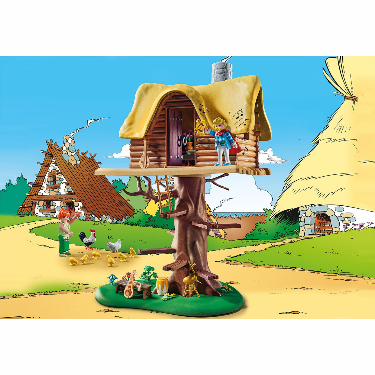 Playmobil – Asterix Si Obelix – Cacofonix Si Casa In Copac Jucarii copii