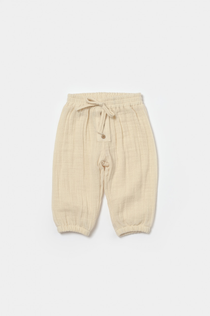 Set bluza si pantaloni, Winter muselin, 100% bumbac – Stone, BabyCosy Compleuri copii