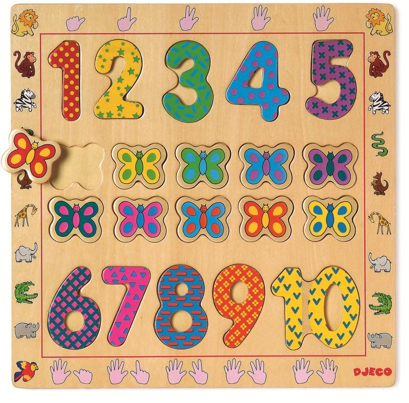 puzzle din lemn djeco cifre~16349 - 2024 eumama.ro