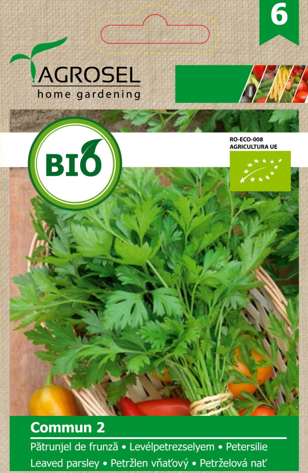 Commun BIO (1500 seminte) patrunjel de frunze ECO certificat ecologic, Agrosel