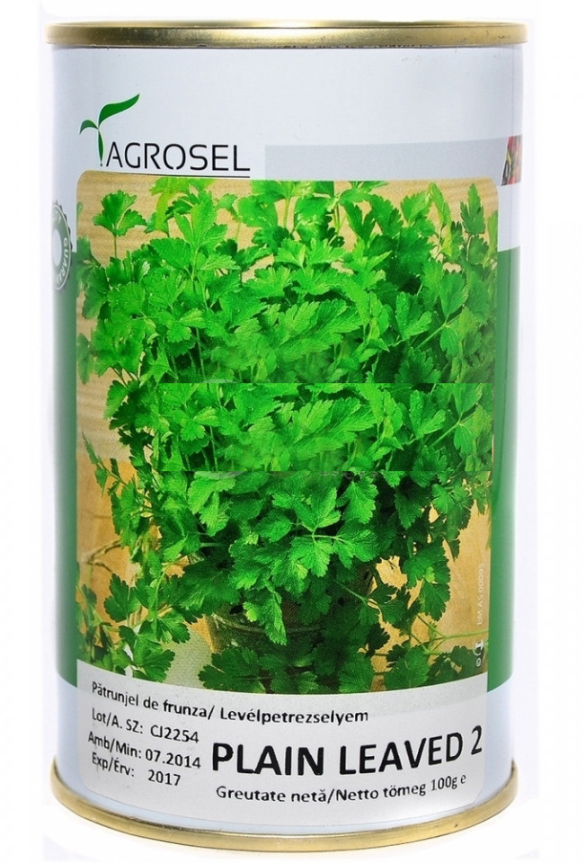 Patrunjel de frunza Plain Leaved 2 (250 gr) soi semi-timpuriu, Agrosel