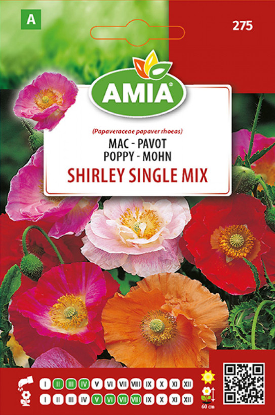 Mac Shirley Single Mix (1 gr) seminte de mac, AMIA