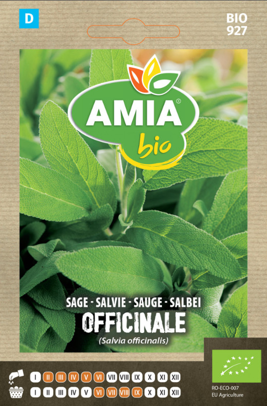 Salvie officinalis BIO (100 seminte) de salvie medicinala ECO, certificate ecologic, AMIA