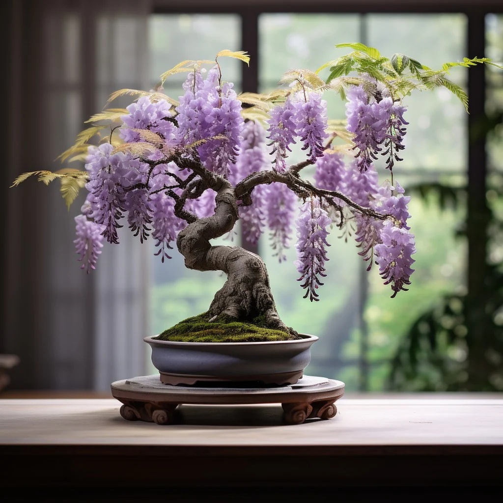 Bonsai Glicina Africana (15 seminte) Bonsai African Wisteria Tree - Bolusanthus speciosus, flori albastre-violet parfumate, Saflax
