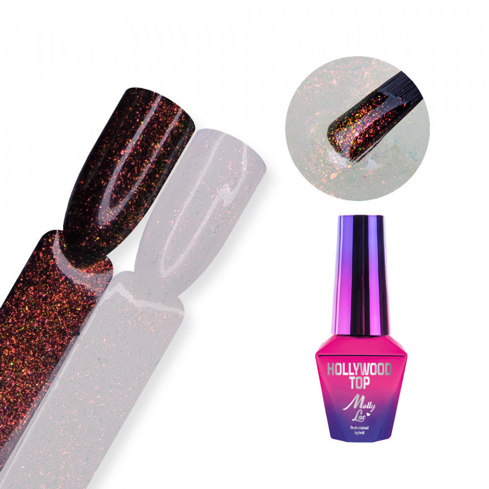 Hollywood Re(a)dy to go! Top No Wipe Molly Lac 10 ml fabushop imagine noua