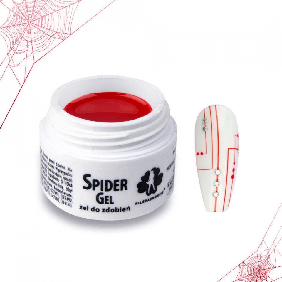 Spider Gel Red 3 ml – Allepaznokcie Allepaznokcie Allepaznokcie
