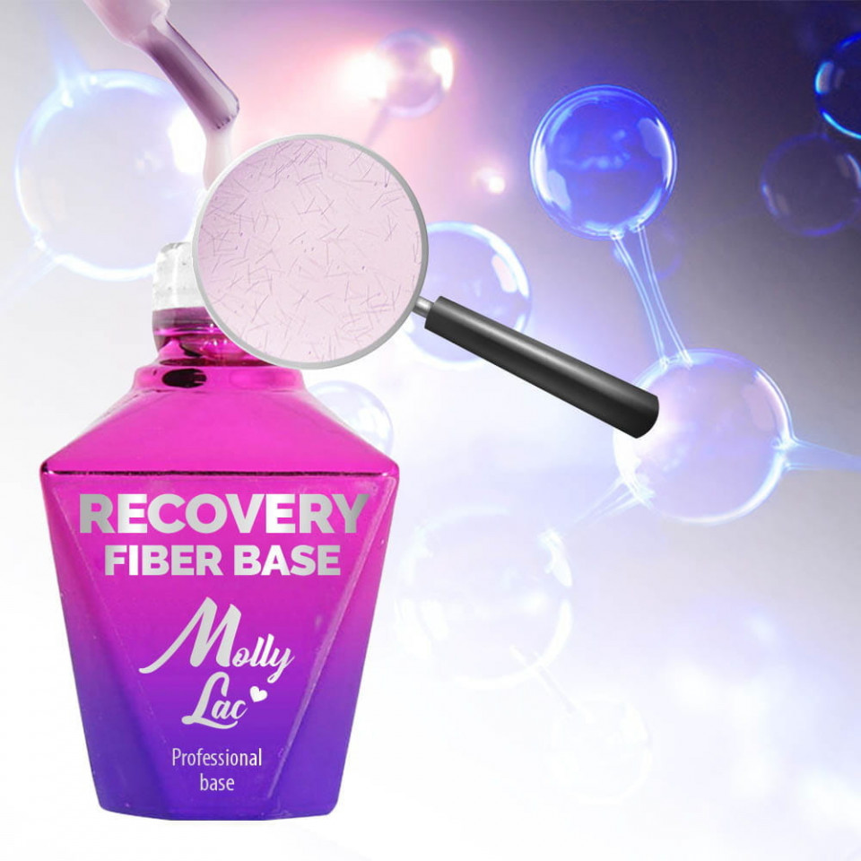 Recovery Fiber Base Molly Lac Clear Pink 10 ml Molly Lac fabushop.ro