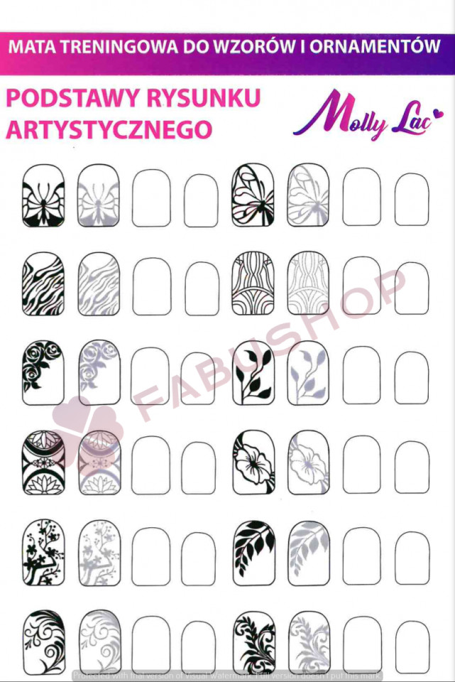 Training card nail art 12-8 Molly Lac fabushop.ro