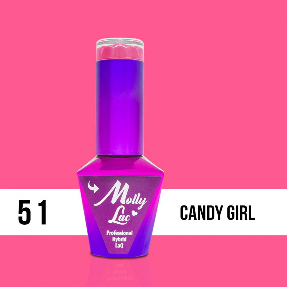 51 Candy Girl Molly Lac 10 ml Oja Semipermanenta Molly Lac fabushop.ro