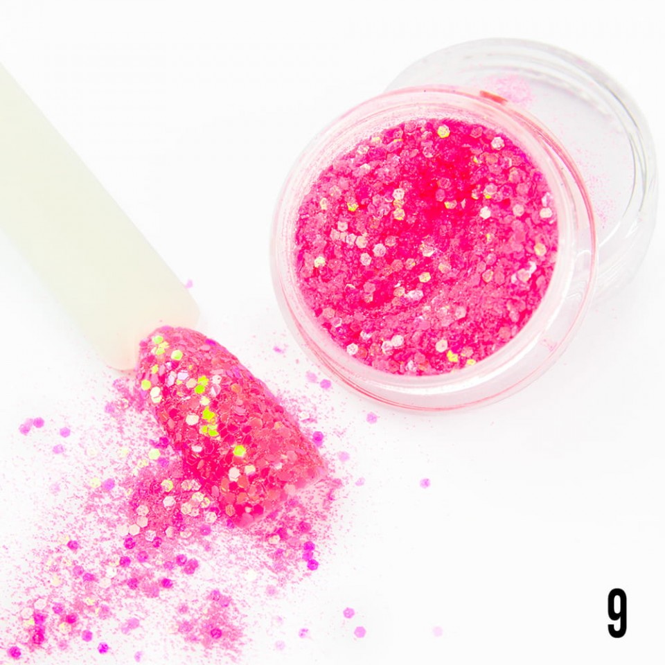 Confetti unghii mix roz deschis fabushop.ro imagine noua