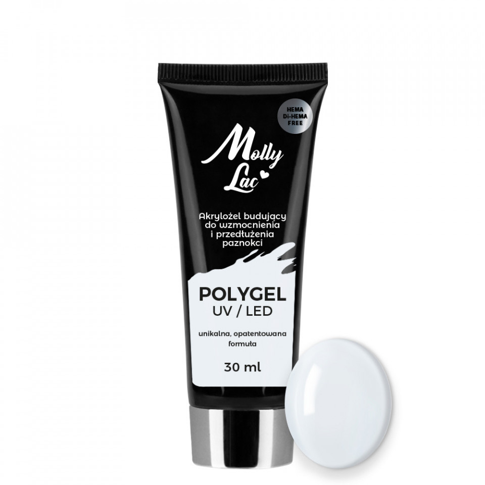 Polygel Molly Lac Natural 30ml (alb laptos) Hema free