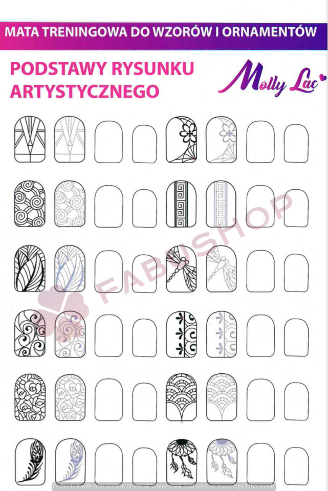 Training card nail art 12-9 Molly Lac fabushop.ro