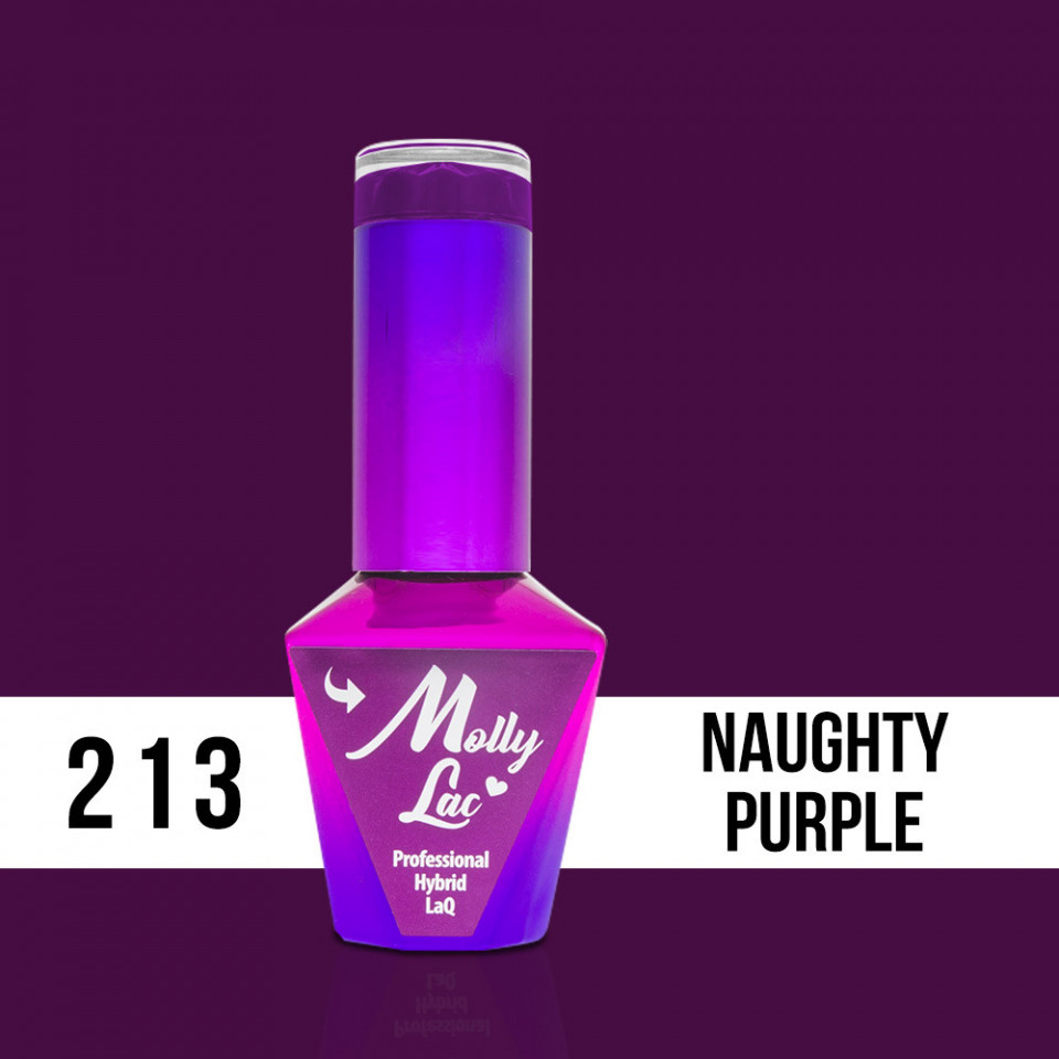 213 Naughty Purple Molly Lac 10 ml Oja Semipermanenta Molly Lac fabushop.ro