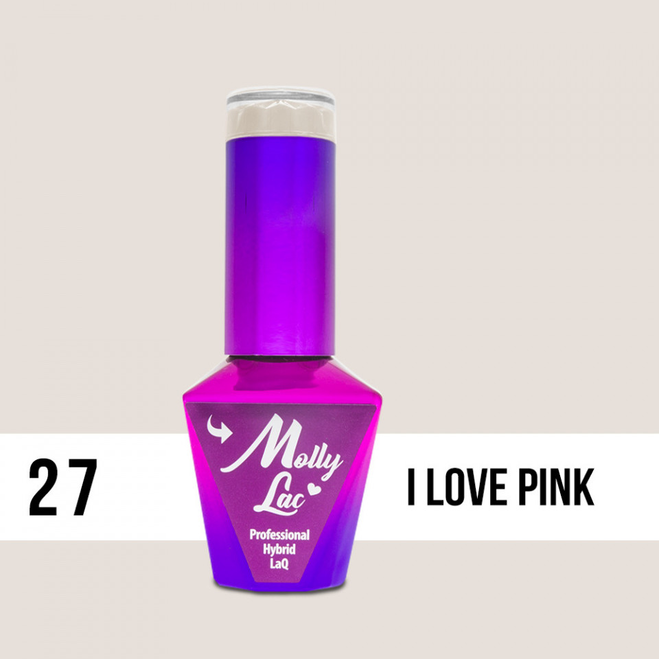 27 I Love Pink Molly Lac 10 ml Oja Semipermanenta Molly Lac fabushop.ro