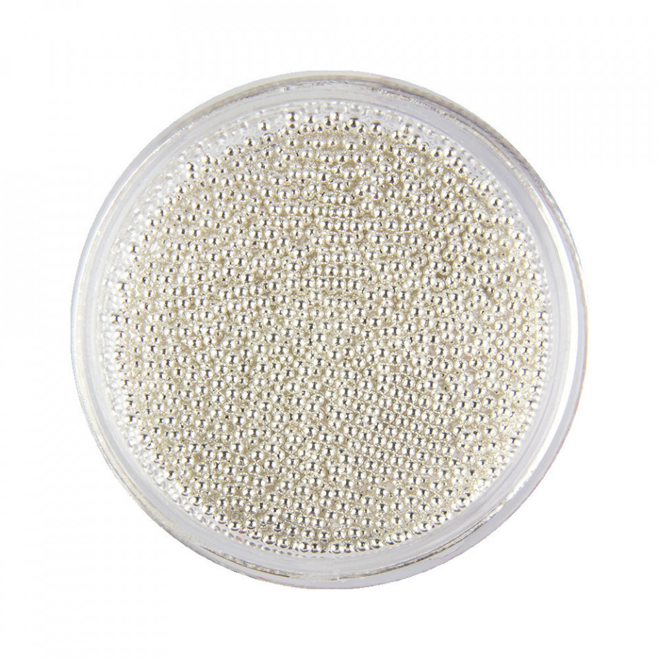 Caviar metalic Argintiu 0.8 mm fabushop.ro imagine noua