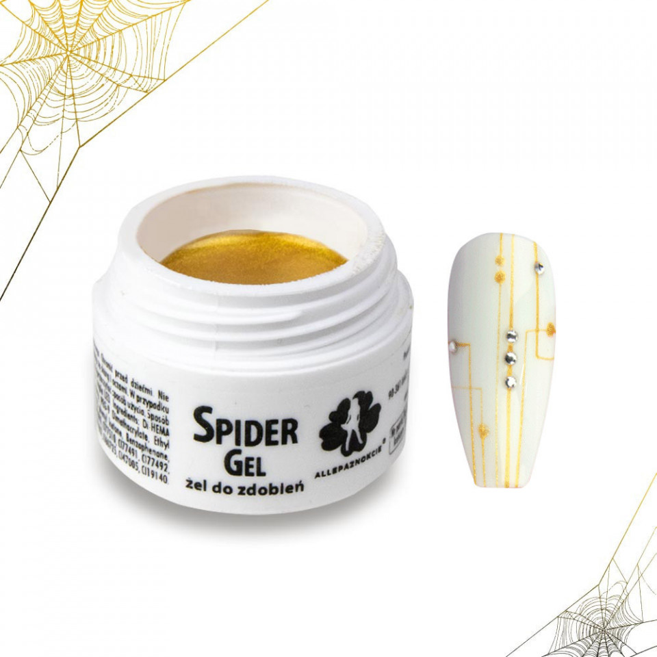 Spider Gel Gold 3 ml – Allepaznokcie Allepaznokcie Allepaznokcie