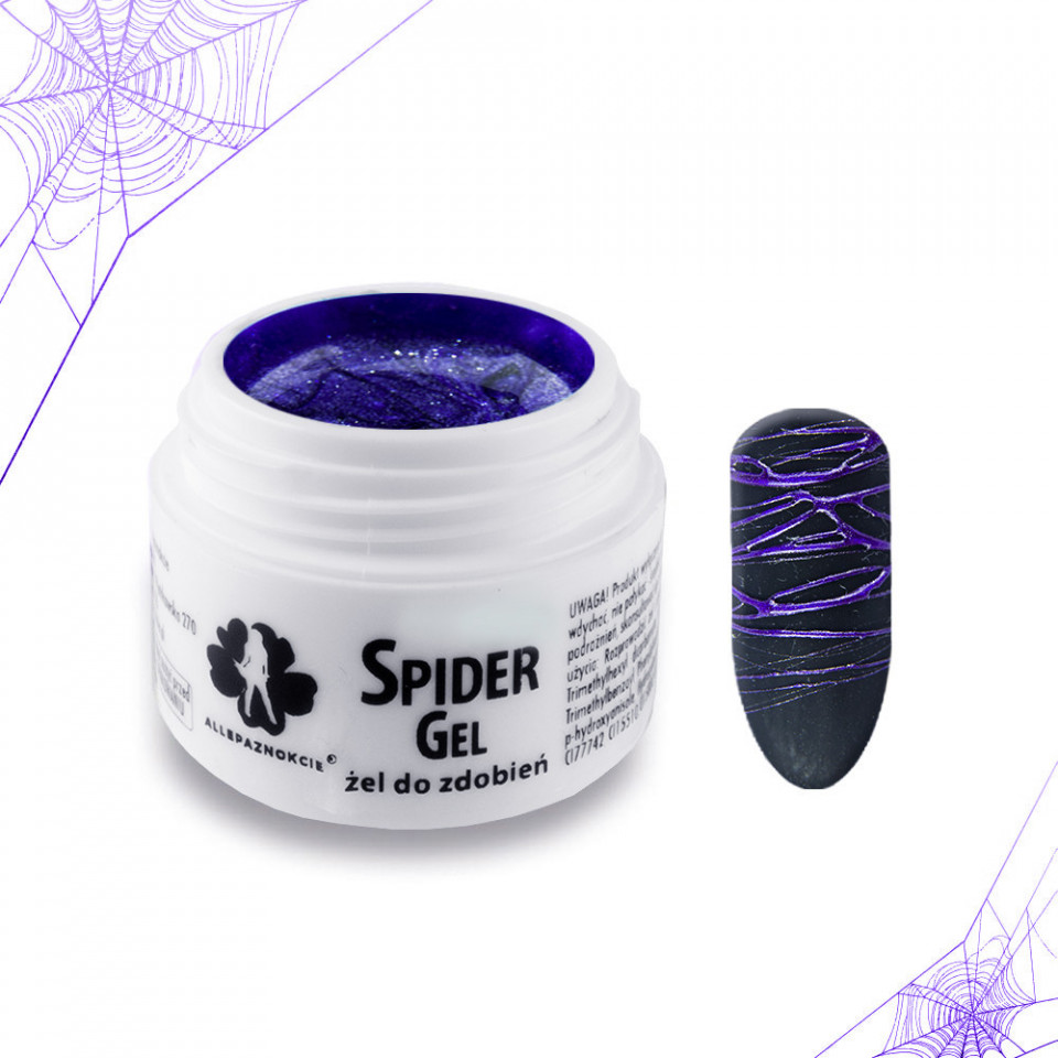 Spider Gel Violet Metalic 3 ml – Allepaznokcie Allepaznokcie Allepaznokcie