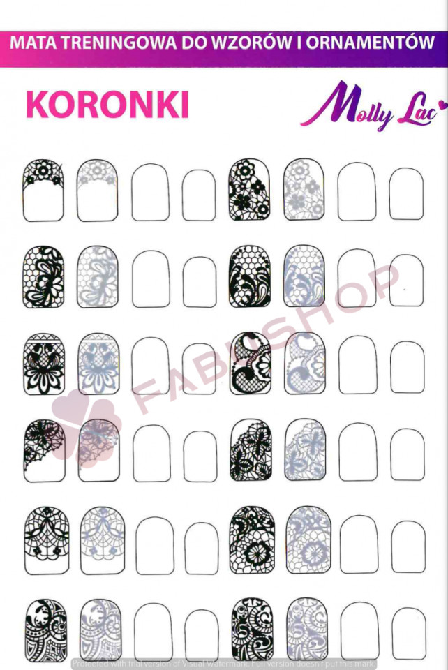 Training card nail art 12-3 Molly Lac fabushop.ro