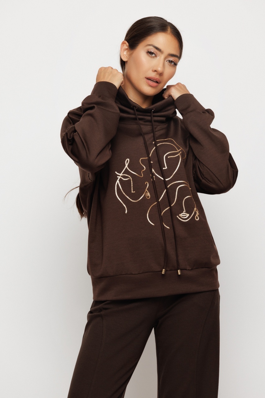 Bluza dama cu guler inalt