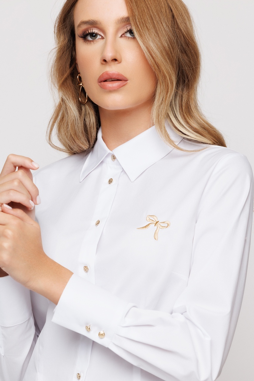 Camasa dama alba cu broderie